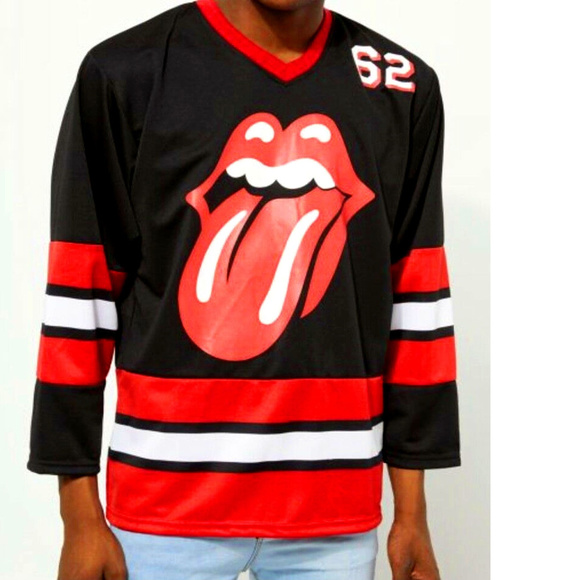 The Rolling Stones rock Hockey Jersey M L NWT - Picture 2 of 7